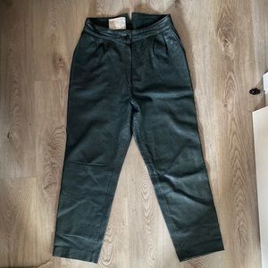 Vintage real leather pants